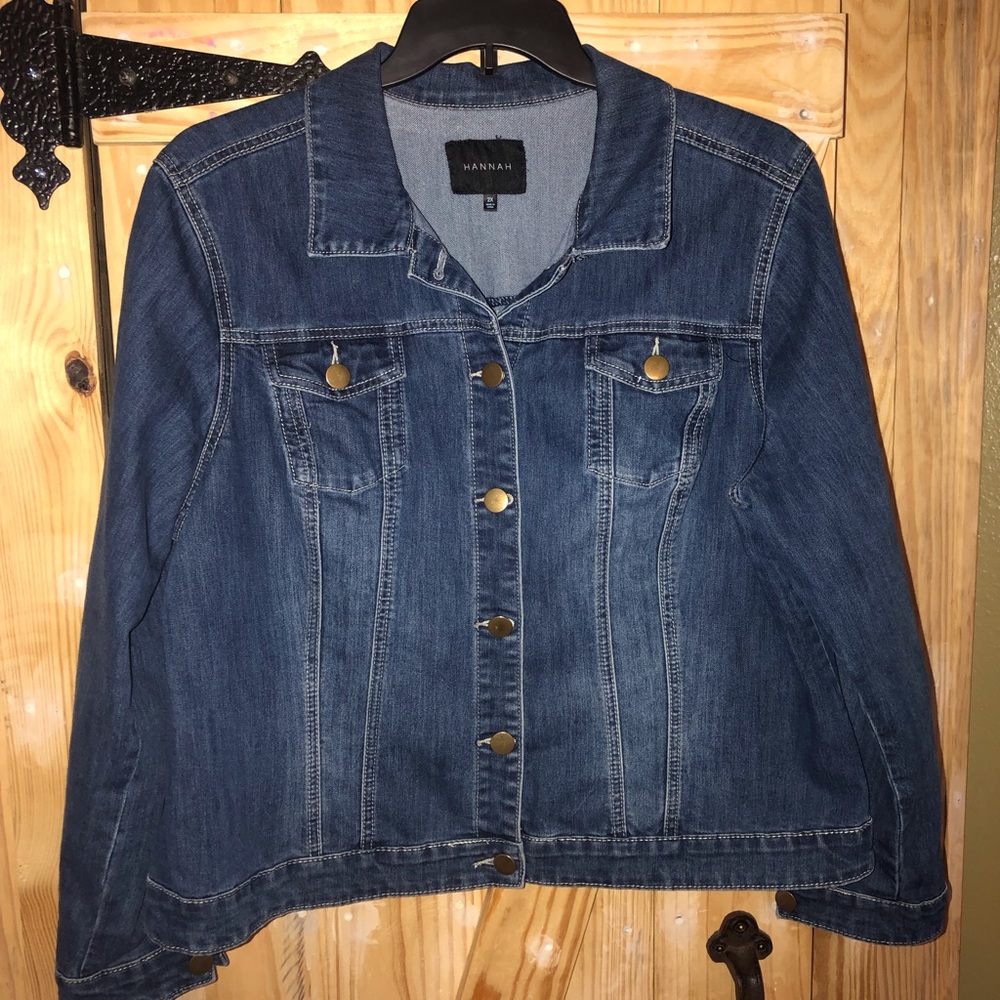 Hannah women’s plus jean jacket